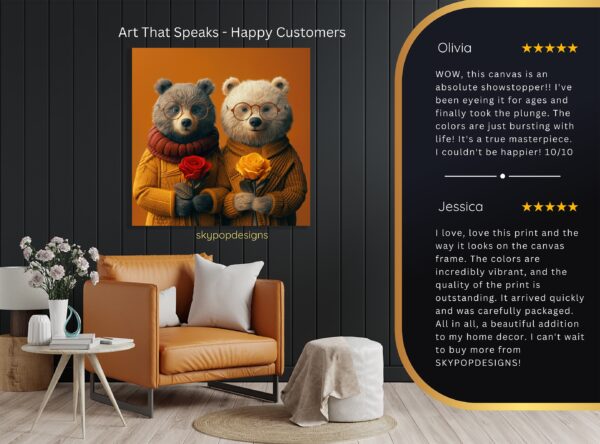 Bear with Roses Art
