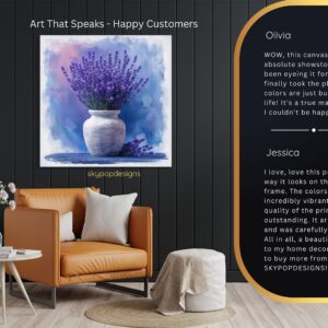 Lavender Fields Vase Art
