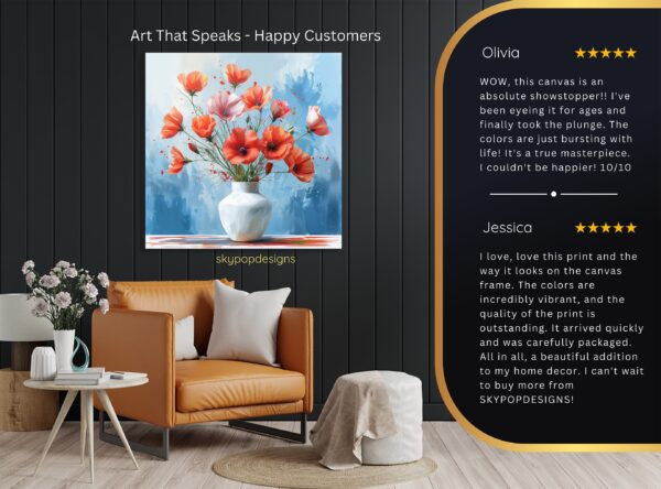 Poppy Vase Art