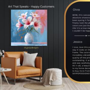 Lily Flower Vase Art