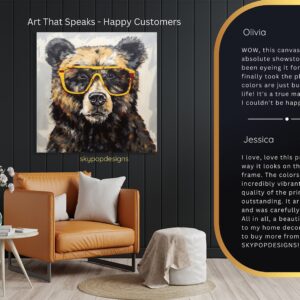 Hipster Bear Art