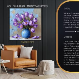 Purple Crocus Vase Art