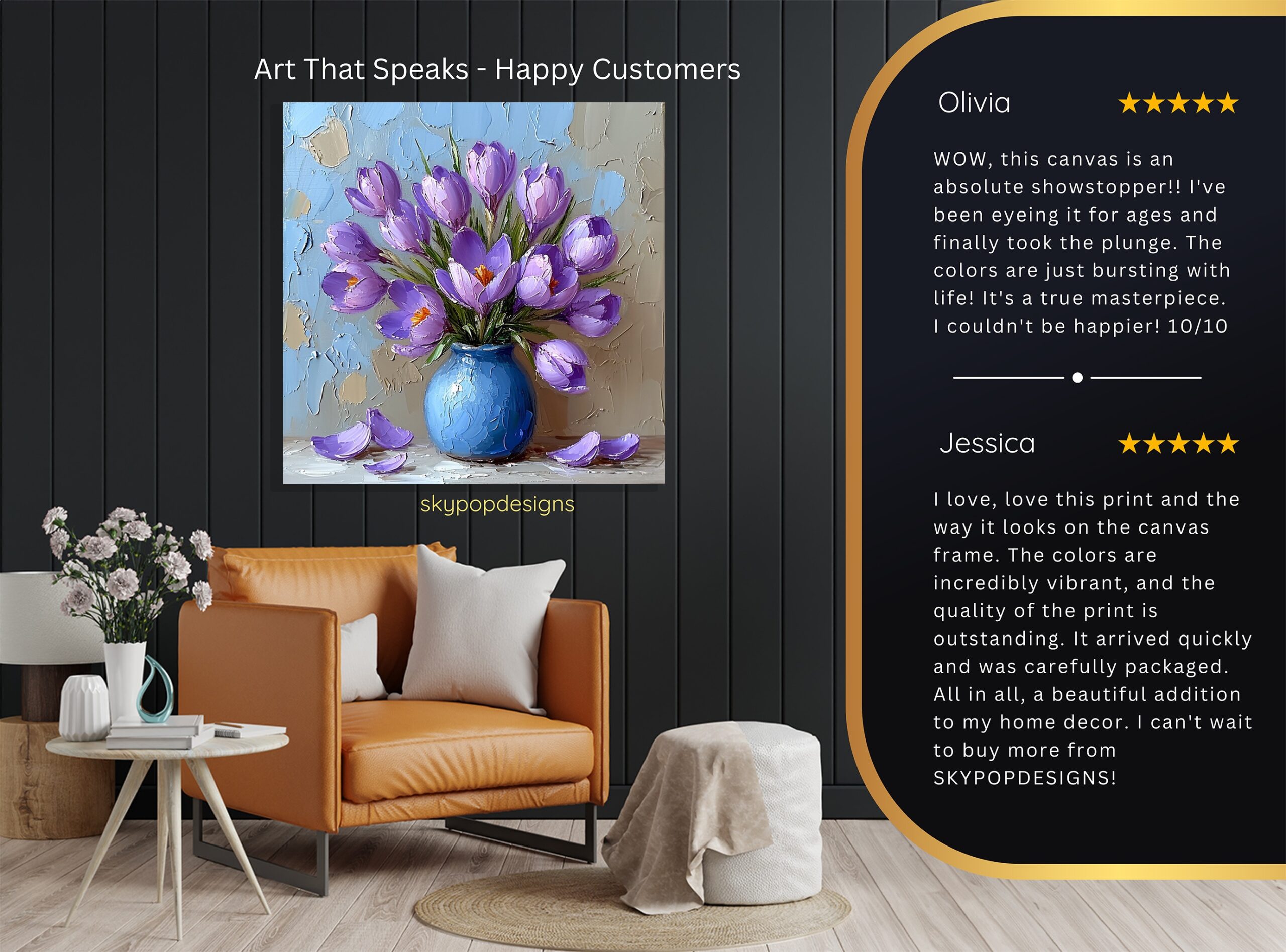 8.jpg Purple Crocus Vase Art