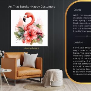 Flamingo Flower Paradise Art