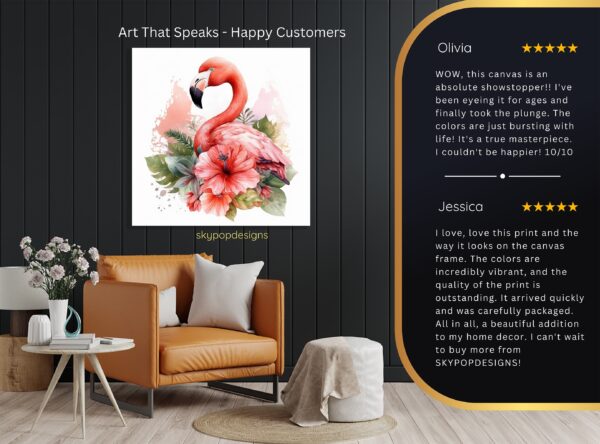 Flamingo Flower Paradise Art