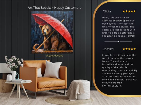 Bear Umbrella Art
