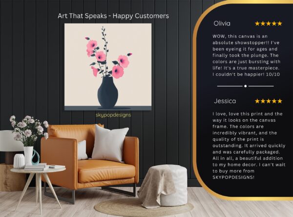 Pink Hibiscus Vase Art