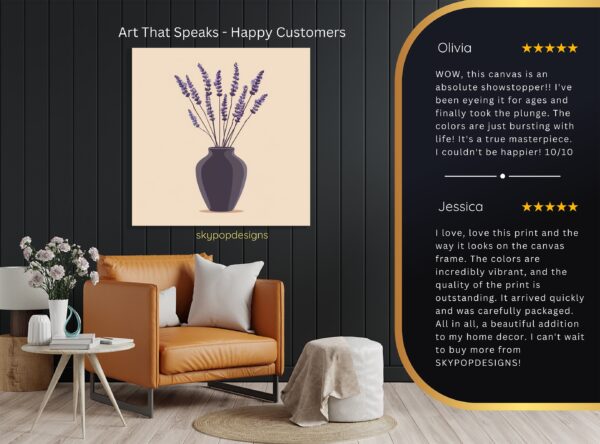 Lavender Vase Art