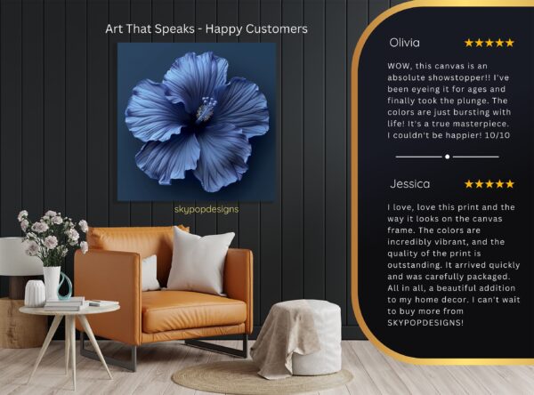 Blue Hibiscus Art