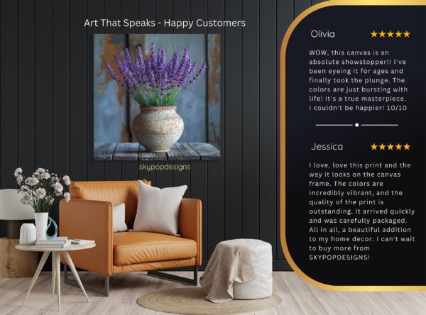 Lavender Vase Art