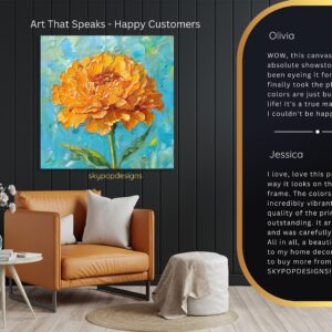 Marigold Bloom Art