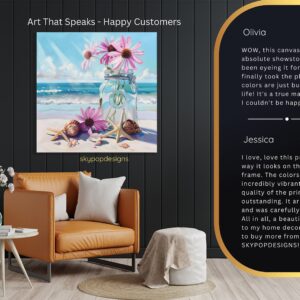 Coneflower Jar Art