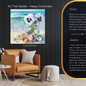 Pansy Jar Art