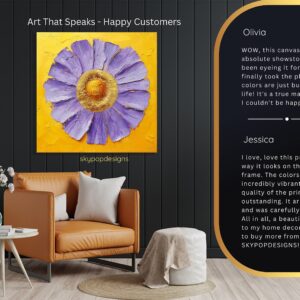 Purple Daisy Art