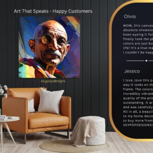 Gandhi Visionary Portrait Art