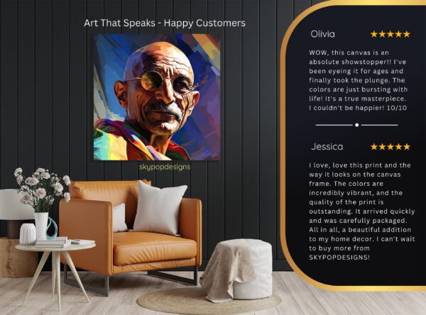 Gandhi Visionary Portrait Art