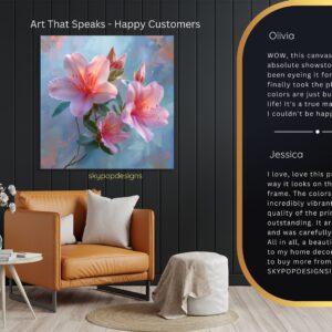 Pink Azalea Blooms Art