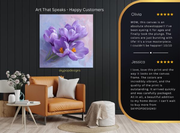 Crocus Blooms Floral Art