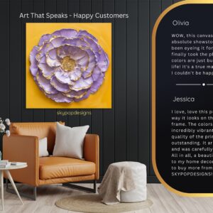 Golden Peony Bloom Art