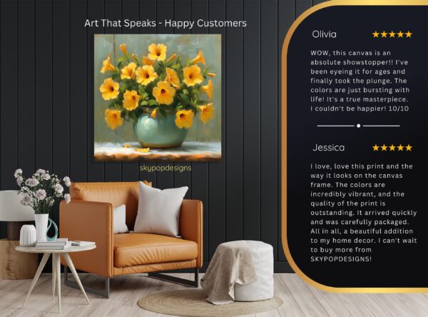 Yellow Petunia Pot Art