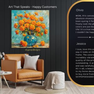 Marigold Bouquet Art