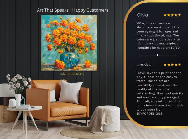 Marigold Bouquet Art