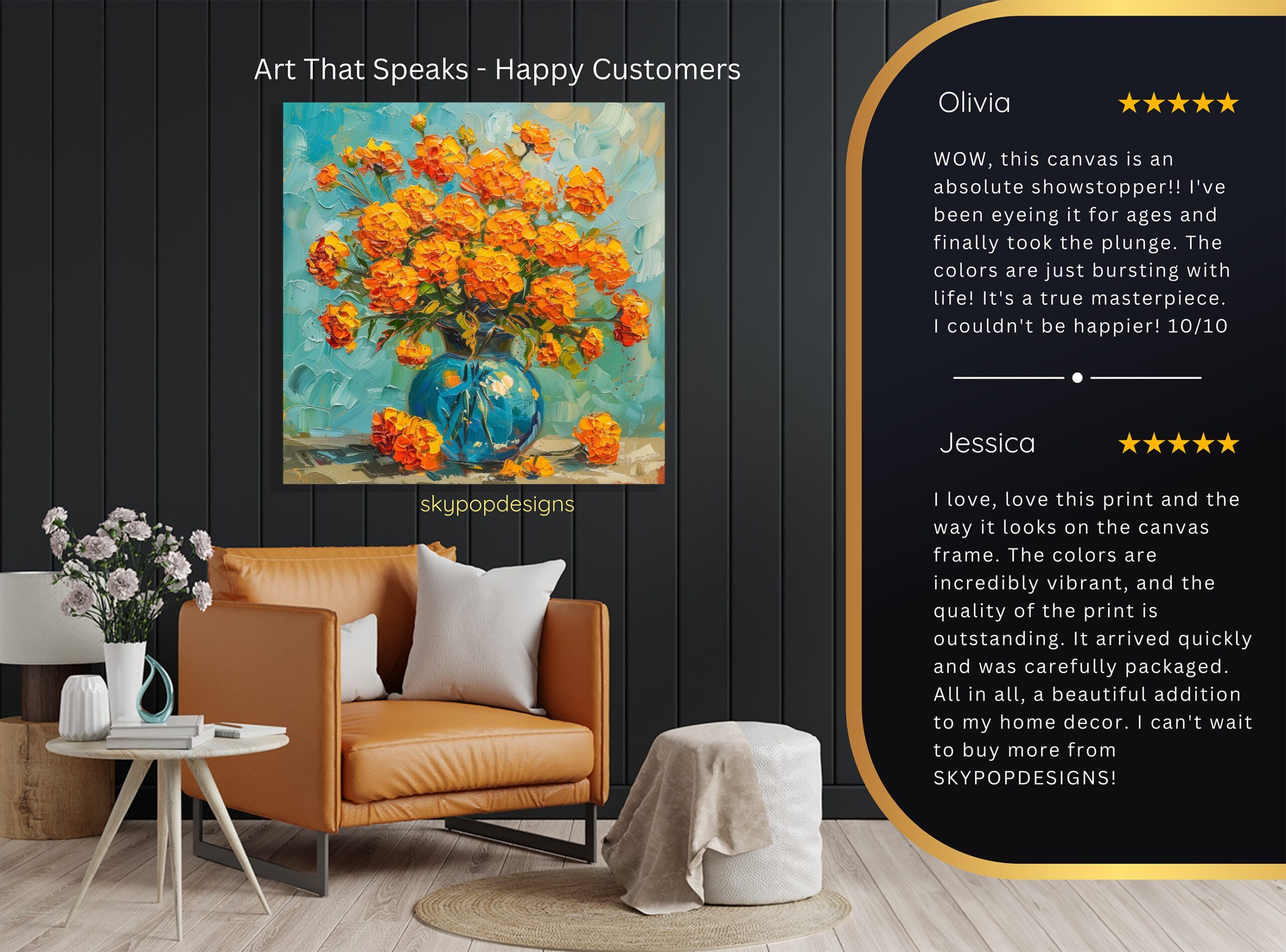 8.jpg Marigold Bouquet Art