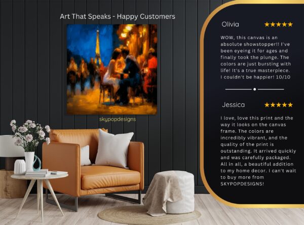 Parisian Romance Cafe Art