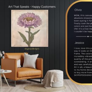 Pink Aster Bloom Art