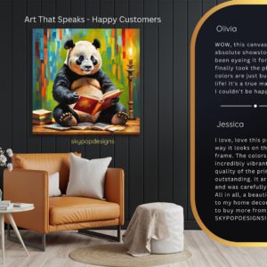 Panda Bookworm Art