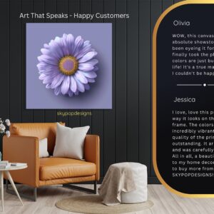 Purple Daisy Art