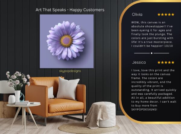 Purple Daisy Art