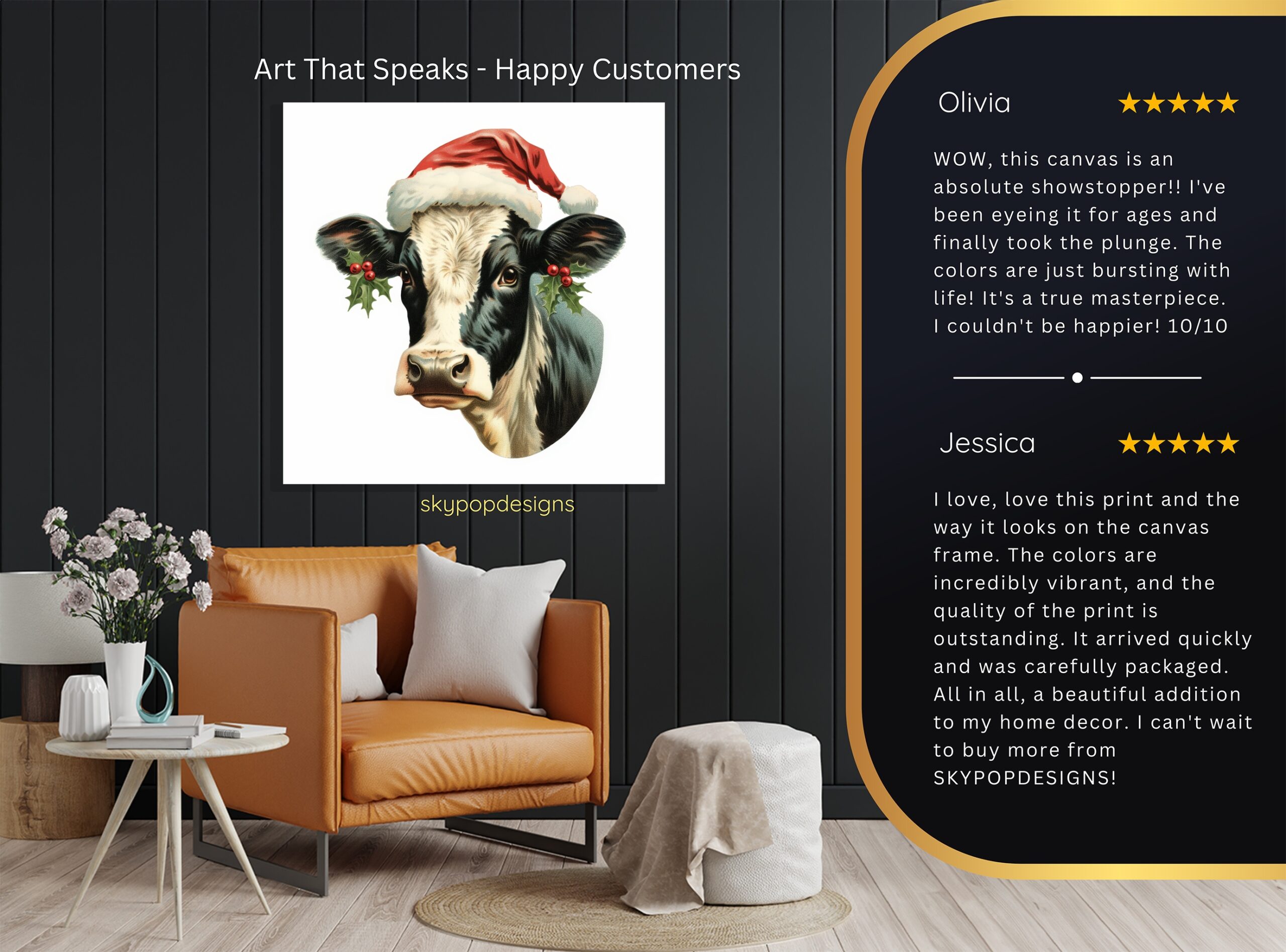 8.jpg Highland Cow Christmas Art