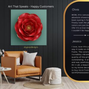 Red Camellia Art