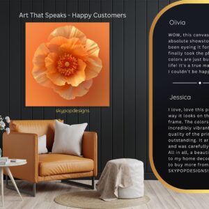 Orange Poppy Art