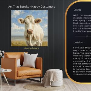 Highland Cow In The Field Art