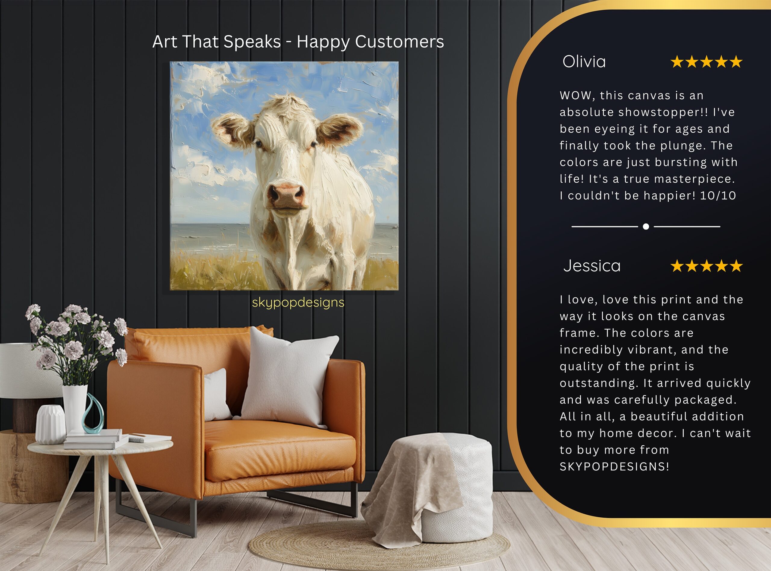 8.jpg Highland Cow In The Field Art
