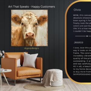Highland Cow Portrait Art
