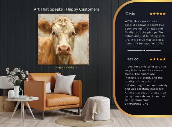 Highland Cow Portrait Art