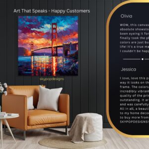 Golden Gate Bridge Sunset Art
