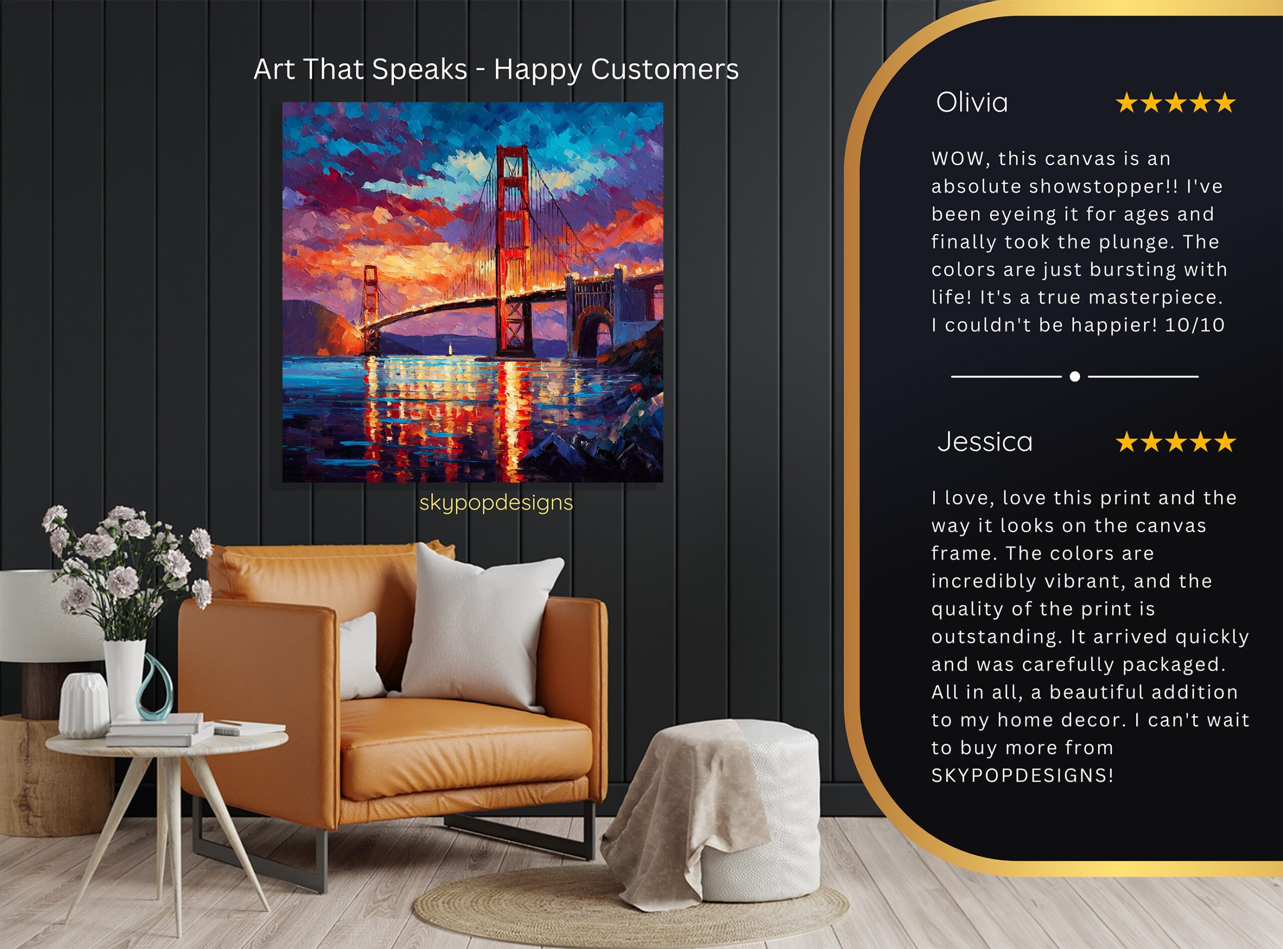 8.jpg Golden Gate Bridge Sunset Art