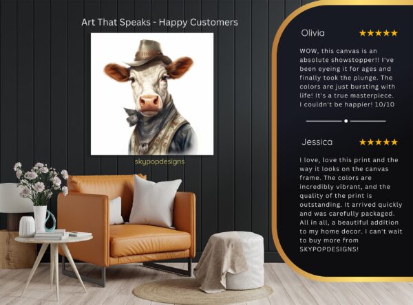 Cowboy Highland Cow Art