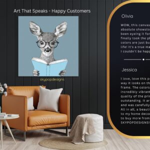 Deer Reading Art
