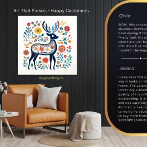 Deer Floral Art