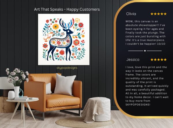 Deer Floral Art