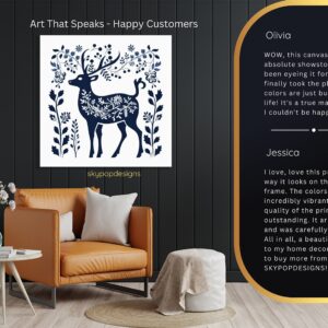 Floral Deer Art