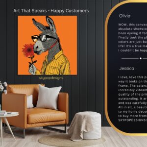 Donkey with Flower Art