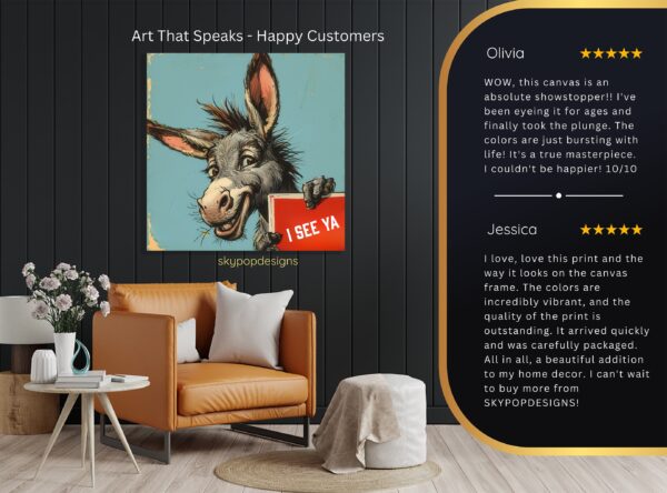 Donkey Says I See Ya Art