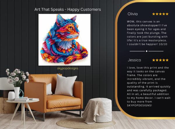 Psychedelic Cat Art