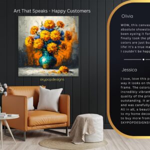 Vibrant Marigold Bouquet Art